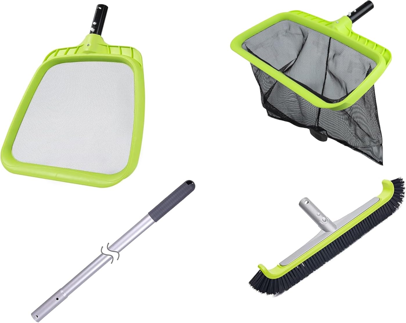 Sepetrel Pool Rake,Skimmer,Wall Brush & 10.5 Foot Pole