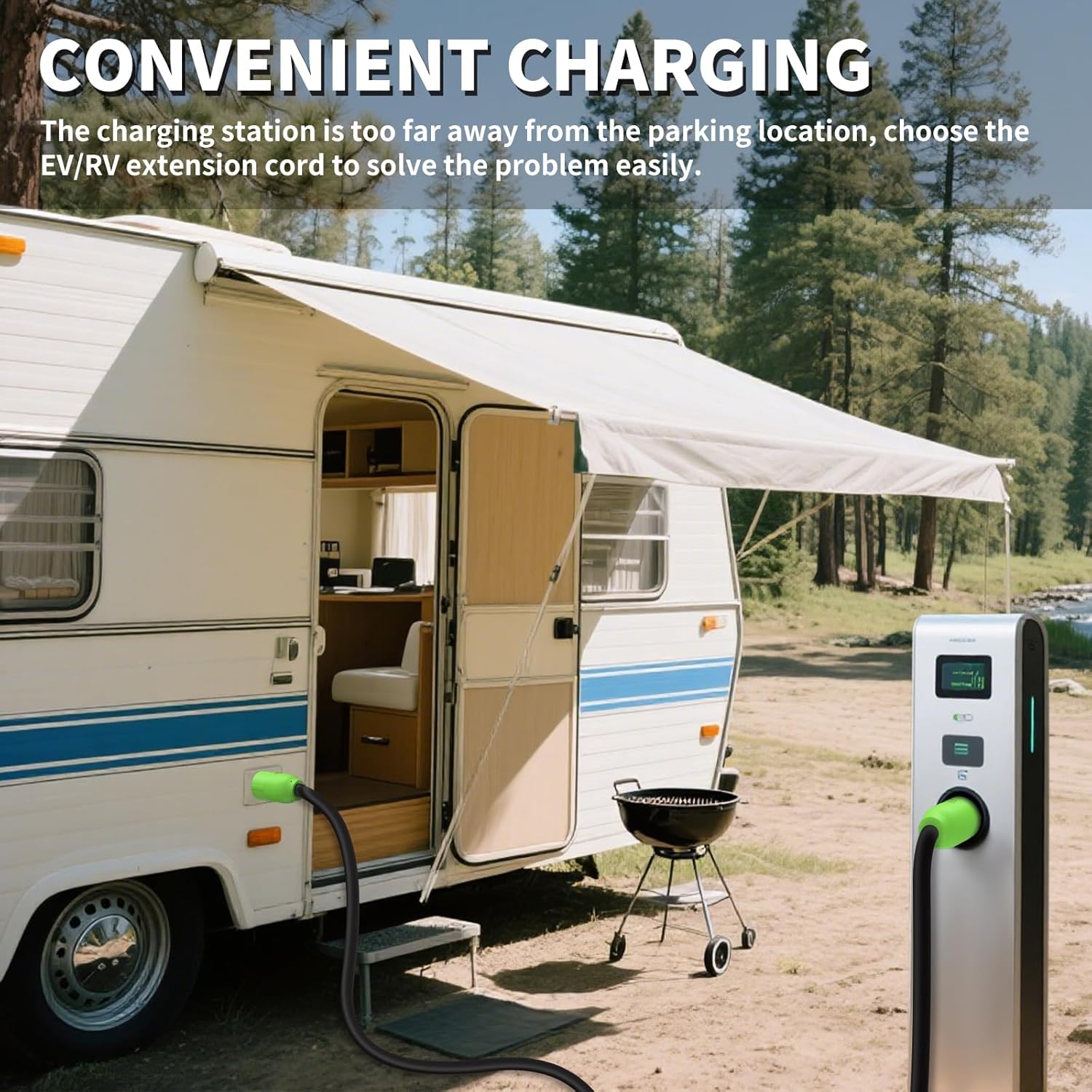 50FT 30 Amp Generator Extension Cord, NEMA L14-30P/L14-30R 10 Gauge Twist Lock Cord 4 Prong, STW Heavy-Duty Waterproof Generator Cord Black