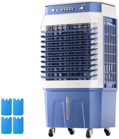 Evaporative Air Cooler, 3 in 1 Swamp Cooler with 4 Ice Crystal Box, Air Conditioner Portable with 3 Speeds, 2 Modes, Knobs for Outdoor, Office, Home(85cm/33in)