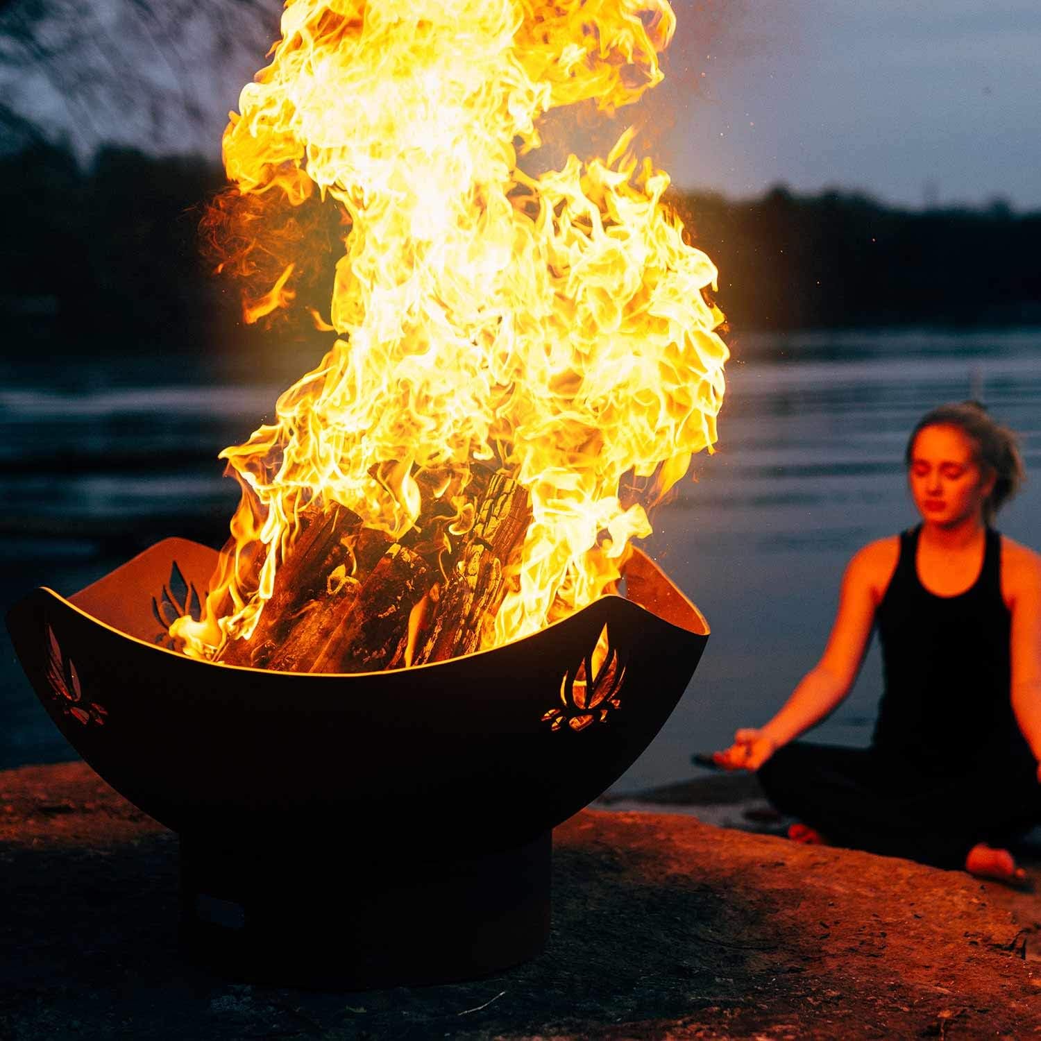 Fire Pit Art NAM Namaste Wood Buring Fire Pit - 36