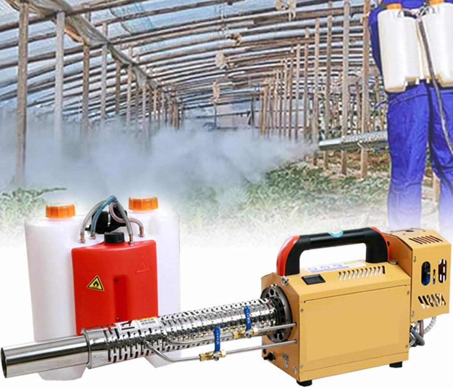 15l Portable Thermal Fogger Machine,Effectively Improves Work Efficiency Reduces Labor Costs,Pulse-Jet Thermal Fogger,for Indoor and Outdoor Disinfection,350