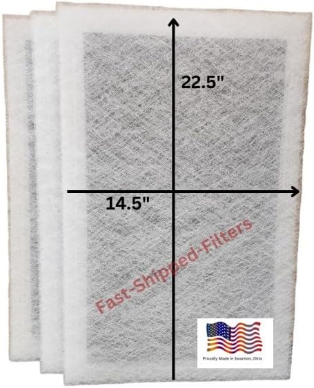 Fast-Shipped-Filters 3 Pack 16x25 Replacement Filter Pads Designed to Fit with AirRanger Air Cleaner Refill White