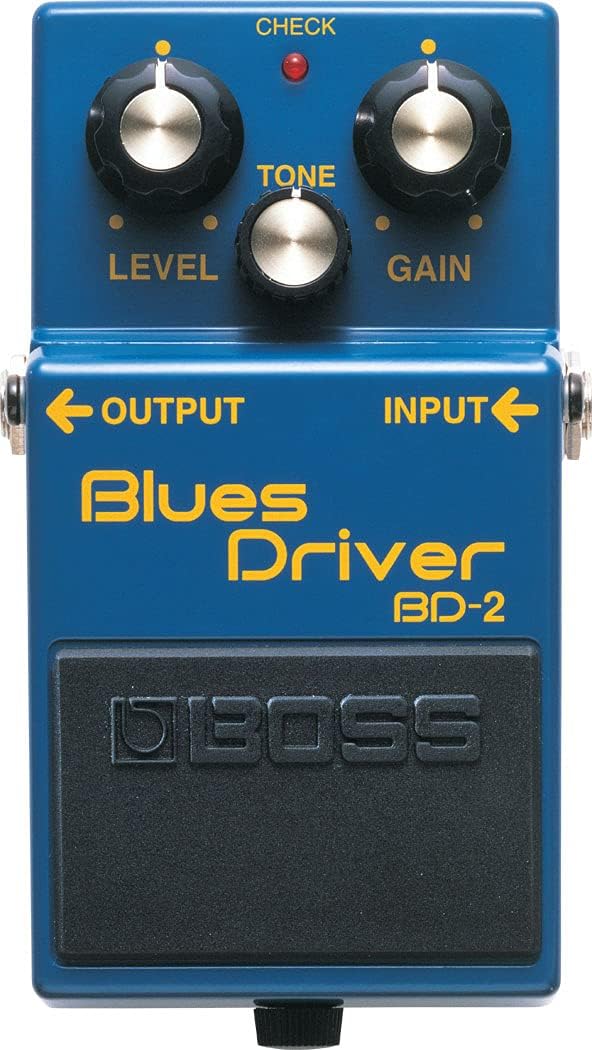 Boss BD-2 Blues Driver Bundle with Gearlux Instrument Cable, Patch Cable, and Picks