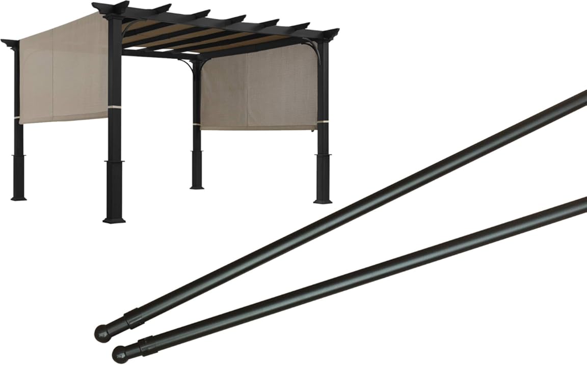 ALISUN Length Adjustable Weight Rods/Pull Tubes for Pergola Canopy (2 Rods Included, from 77 inches to 132 inches)