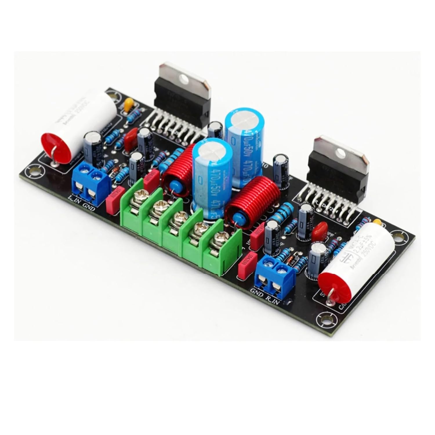 100Wx2 TDA7294 Digital Power Amplifier Board 7294 200W Dual-Channel HiFi Stereo Audio Amplifier Amp Module DIY Sound Mill(Finish Board)