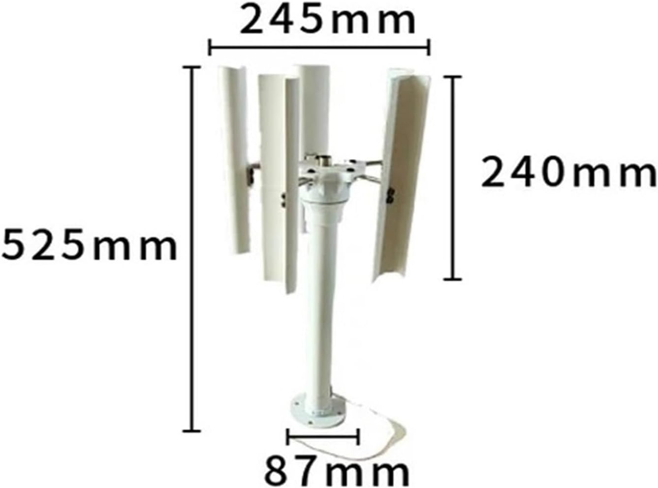 Wind Power DIY Kit DIY Vertical Five-Blade Wind Turbine Model Three-Phase Permanent Magnet Brushless Power Generation Low Speed Windmill Learn About Renewable Energy & Power