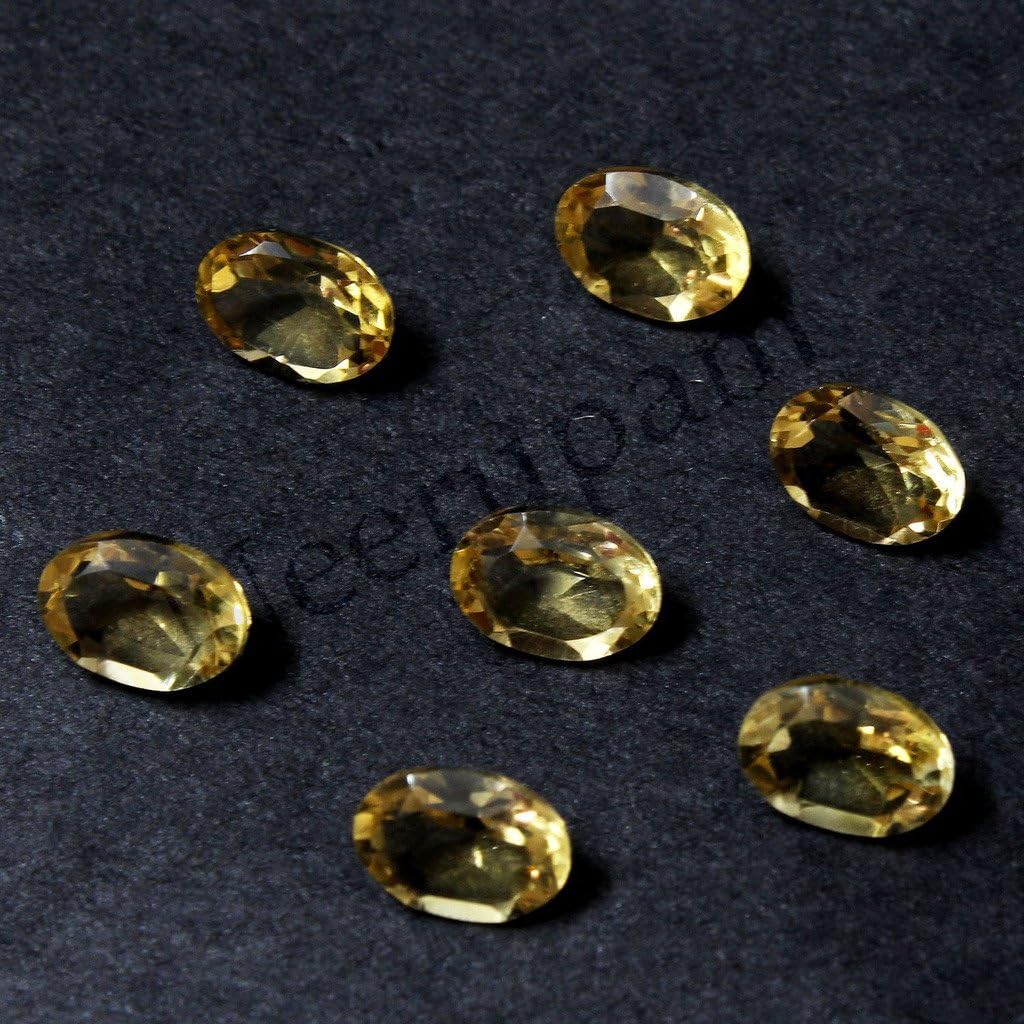 Neerupam Collection Golden-Yellow Color Natural African Citrine AA Quality 9x7 mm Size Faceted Oval Shape Loose Gemstones
