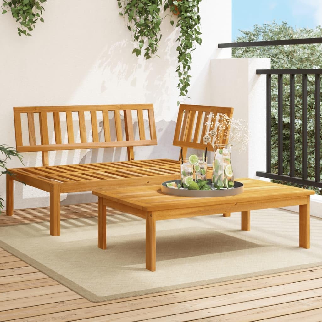Patio Pallet Sofa Set 2 pcs Solid Wood Acacia,Acacia Wood Patio Sofa Set: Comfortable and Durable Outdoor Furniture Outdoor Furniture, Patio Seating