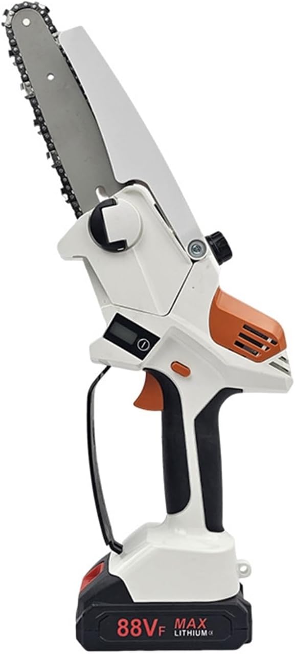 21V Cordless Mini Chainsaw with 2, Portable Handheld Power Tool for Wood Cutting and Tree Trimming