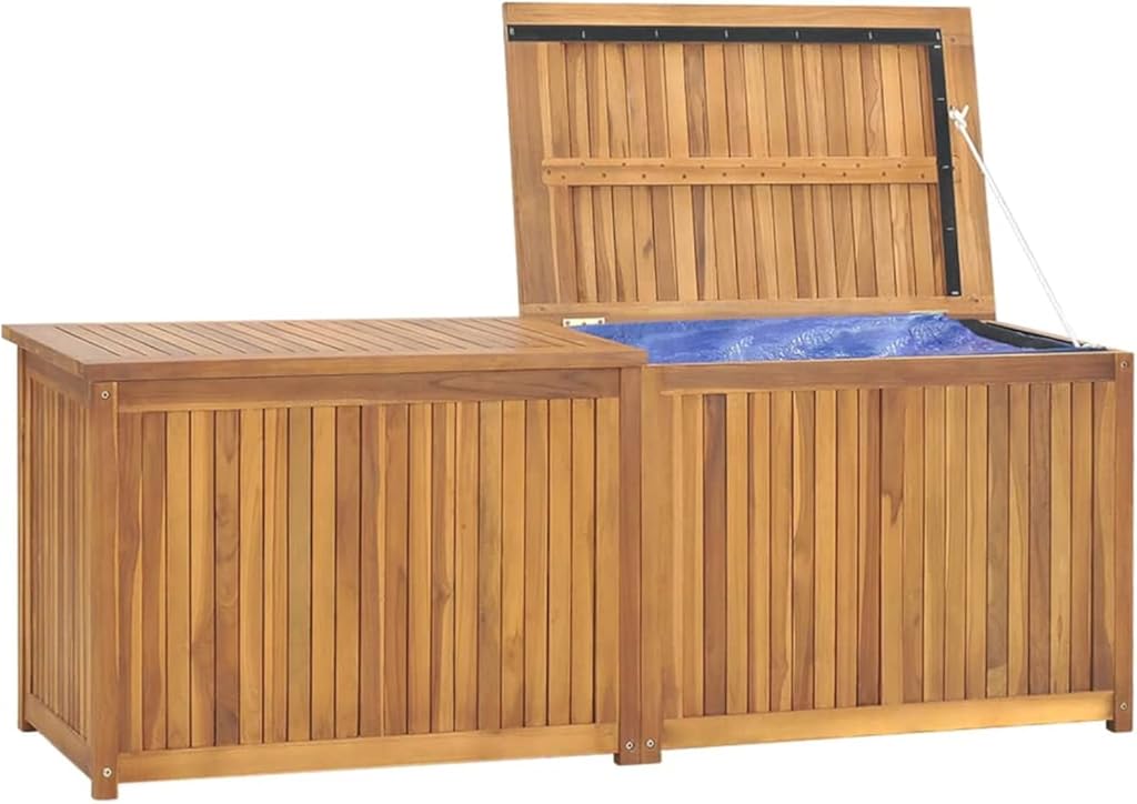 Outdoor Storage Box,Patio Deals,Large Outdoor Wooden Storage Deck Box, With Water-Proof Lining, 59.1