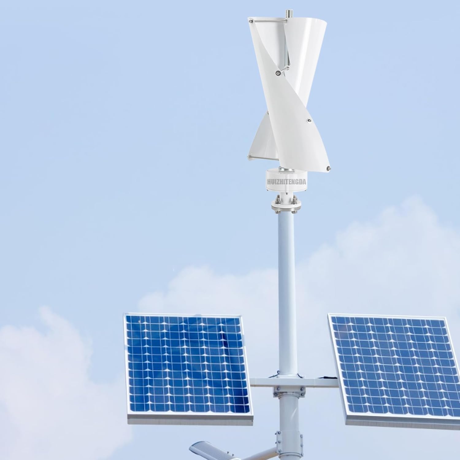 5000W Portable Wind Turbine Generator with Controller 12V 24V 48V Spiral Windmill Wind Power Generator for Home, Boats, Street Lighting(White),12v