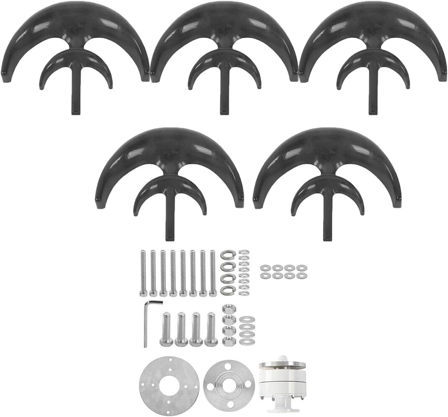 CHRISK 2000W Wind Turbine Kit 12V 24V 48V Vertical Axis Wind Turbine with Controller Solar Panels Home Wind and Solar Hybrid System