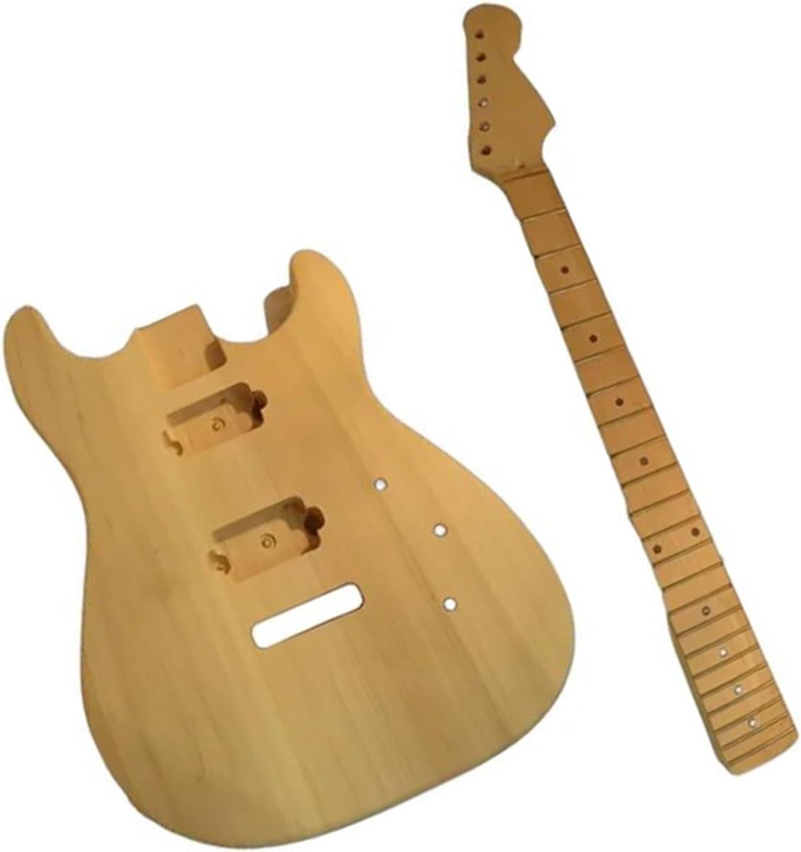 Guitar Body Guitar Replacement Parts Unfinished DIY Electric Guitar Including Guitar Neck And Guitar Body Set Had Been Polished Smoothly