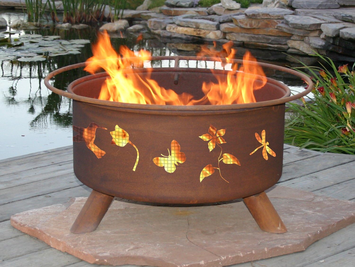 Patina Products F110, 30 Inch Flower & Garden Fire Pit