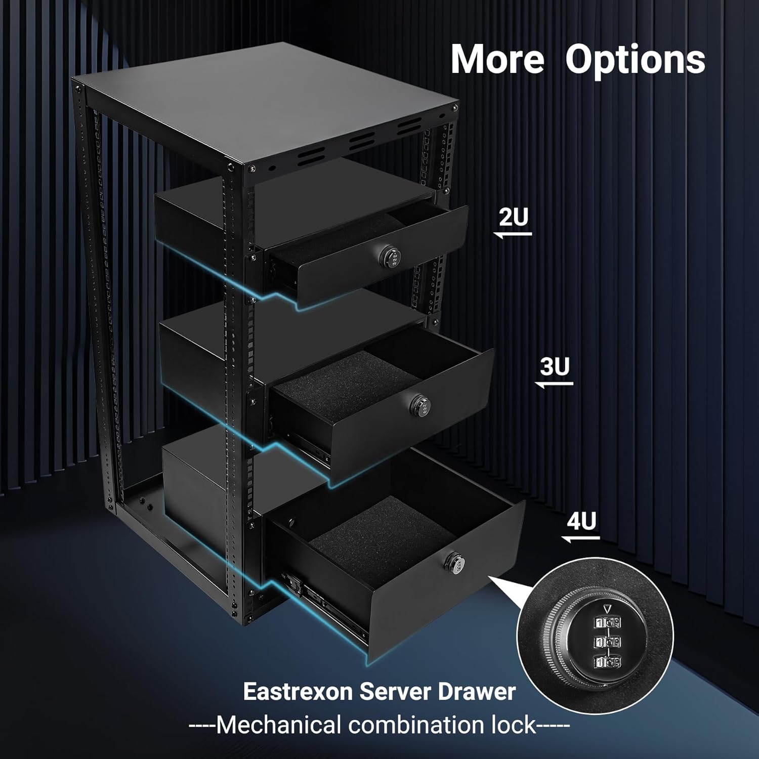 20U Server Rack w/ 2 Racks, Versatile Open Frame IT Rack - Wall-Mount, Rotate and Push w/Ease, AV Rack w/Top & Bottom Panels, Hook and Loop Straps for 19