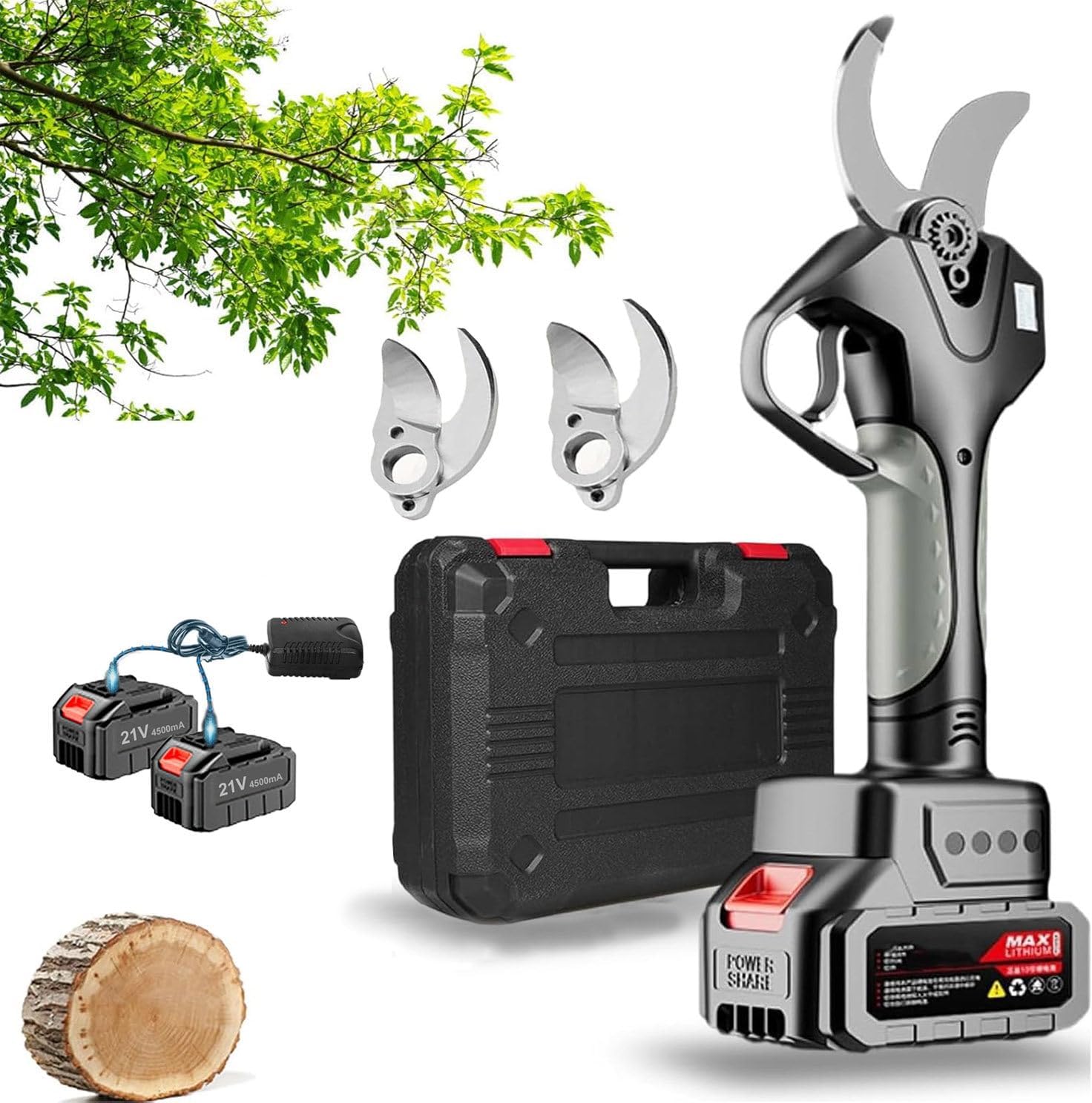 Cordless Electric Pruning Shears, Professional Battery Pruner, Extendable Tree Pruning Pruner, Professional Pruning Shears Extendable Tree Pruning Pruner 21V,WithoutExtensionPole