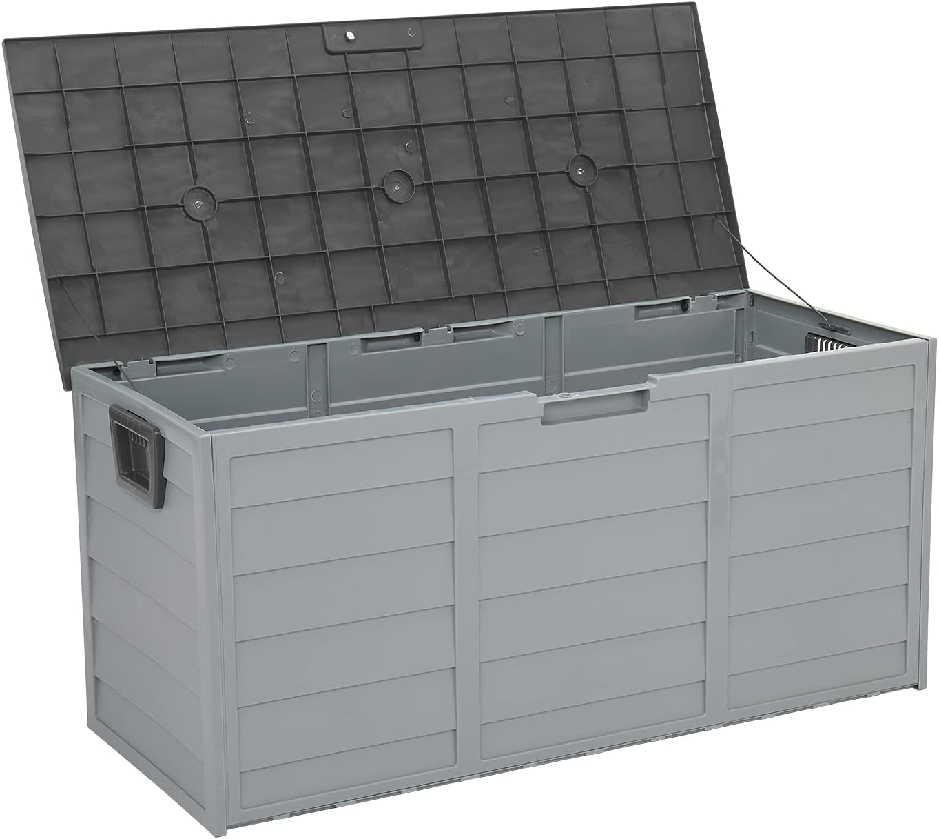 7-gallon 280L outdoor garden plastic storage box, lockable plastic storage container with lid, suitable for patio deck box furniture in gardens, swimming pools, balconies, and courtyards