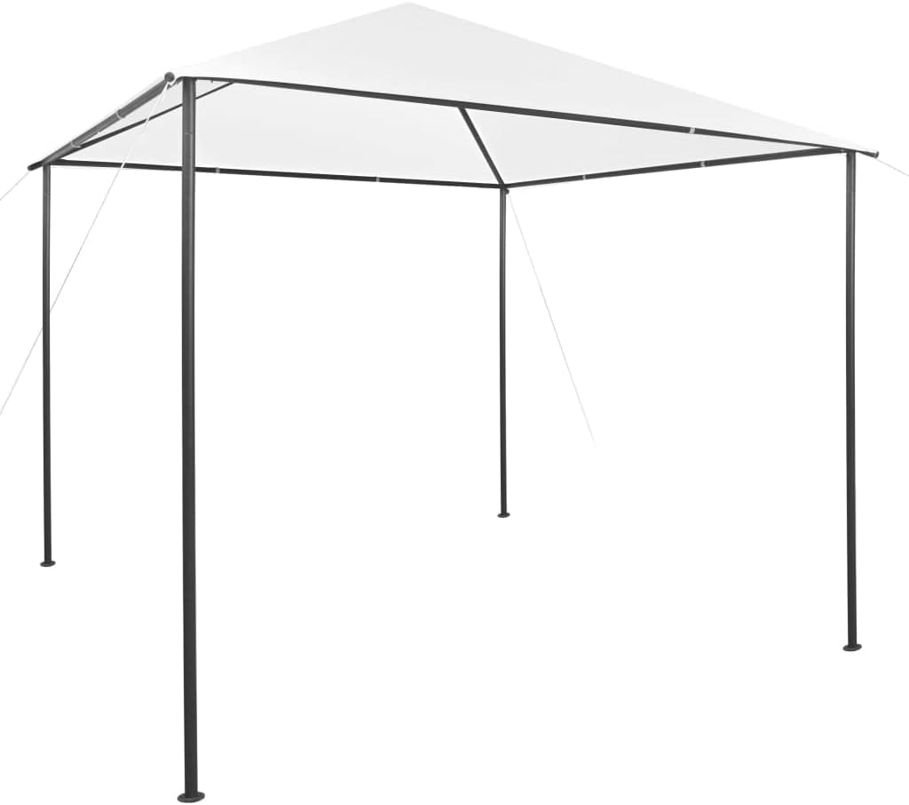 Gazebo 9.8'x9.8'x9.5' White 0.6 oz/ft²,Spacious Dimensions:Ample Room for a Comfortable Outdoor Experience. Outdoor Living, Patio Furniture & Accessories