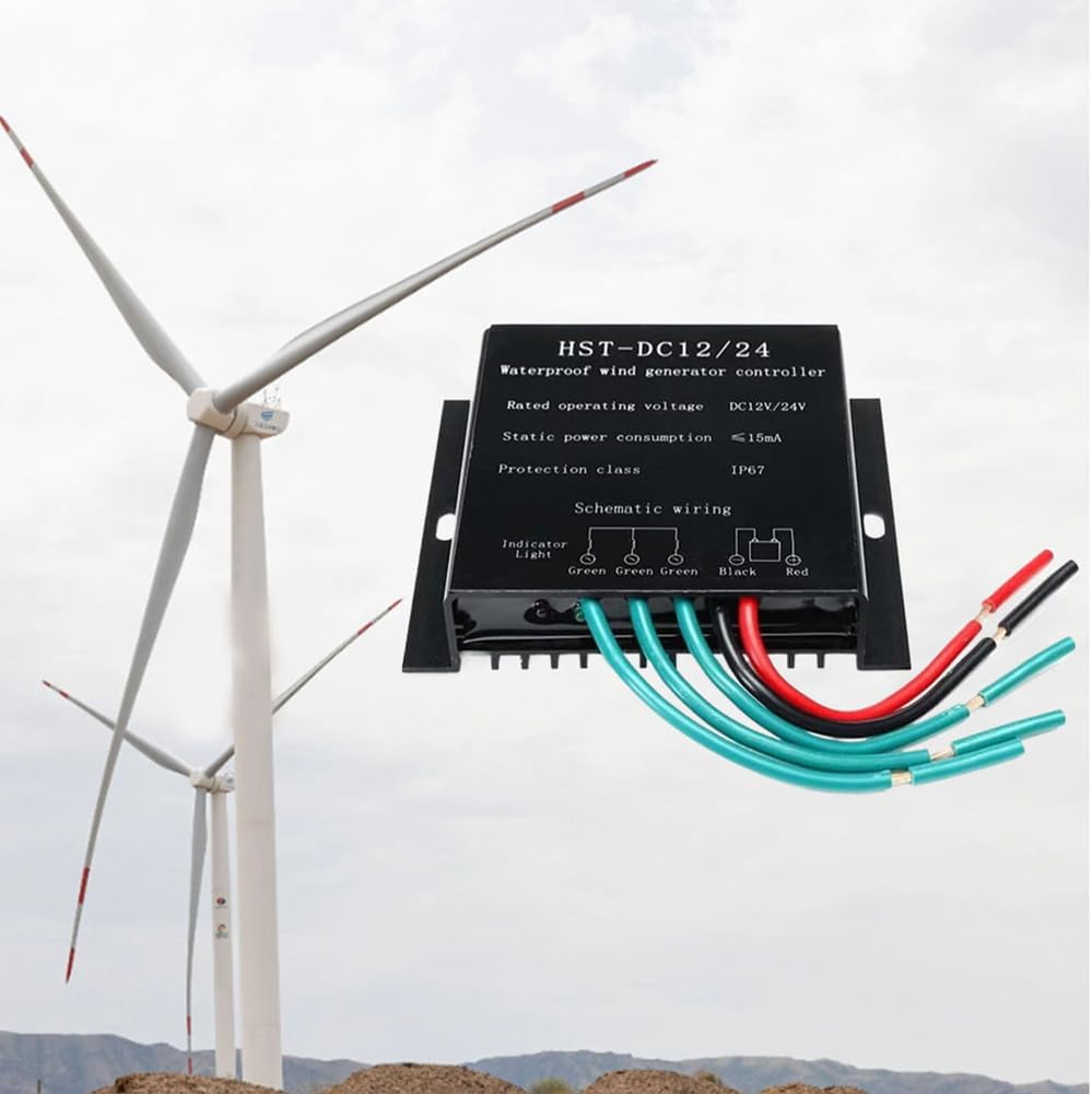 MPPT Wind Turbine Charge Controller,12V-220V Auto Match, 4000W Mini Wind Generator Controller with IP67 Waterproof Suitable for All Wind Turbine System