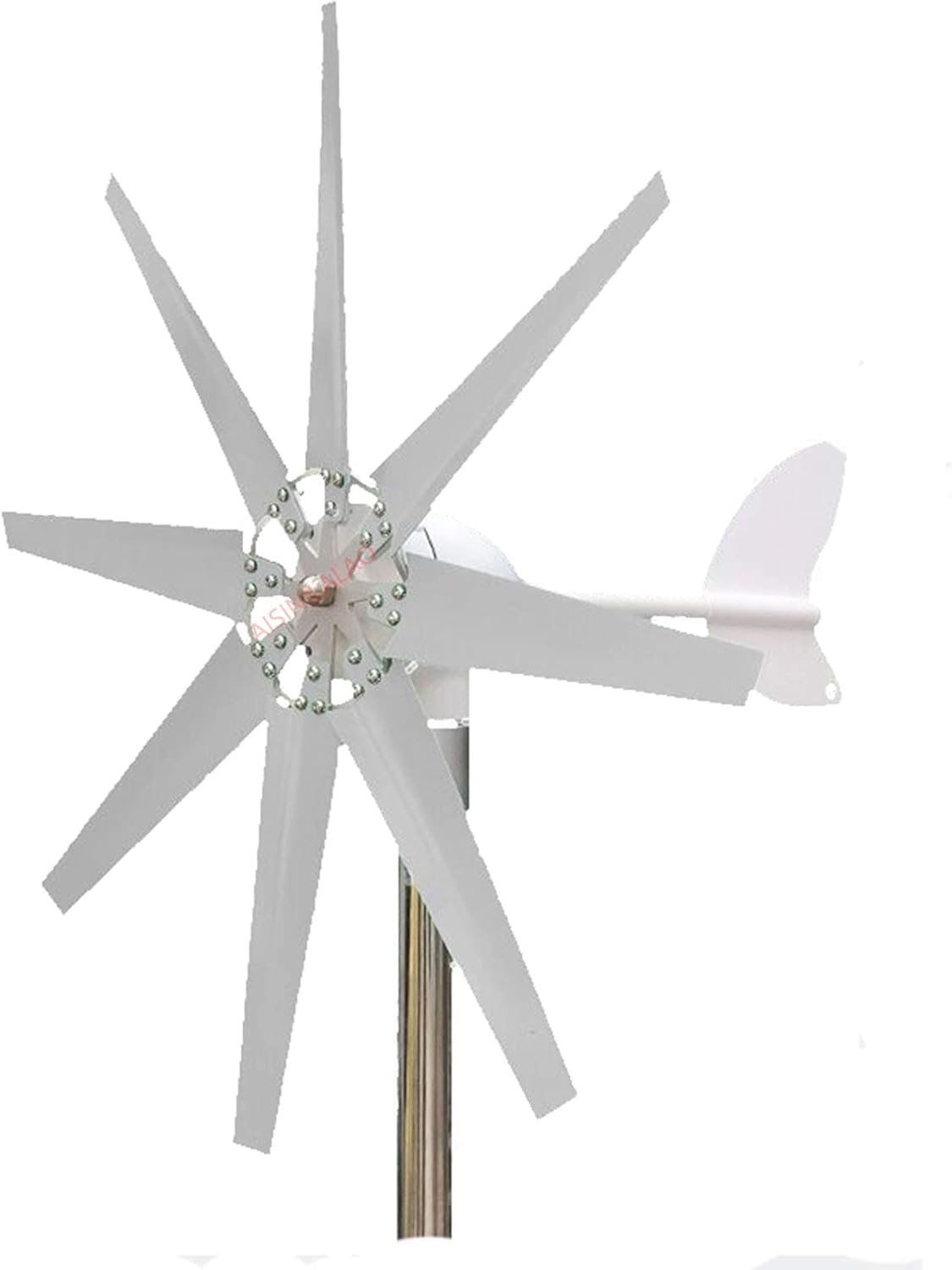 1500W Horizontal Permanent Magnet Maglev Wind Turbine,12V/24V/48V Auto Match Wind Turbine Power Generator for Home Or Streetlight Projects(White)