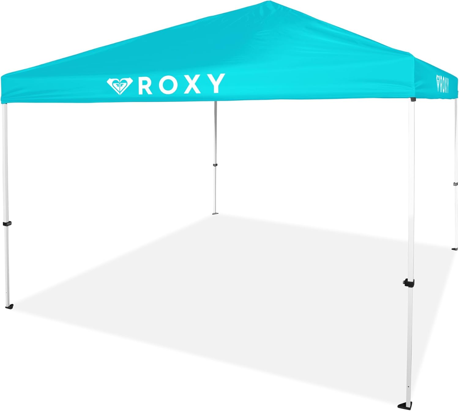 Roxy 10x10 Pop Up Canopy – UPF 50+ Outdoor Beach Tent with One-Push Setup – Portable Shade Shelter for Beach, Tailgate, Festivals, Camping – Water-Resistant Folding Gazebo with Wheeled Bag
