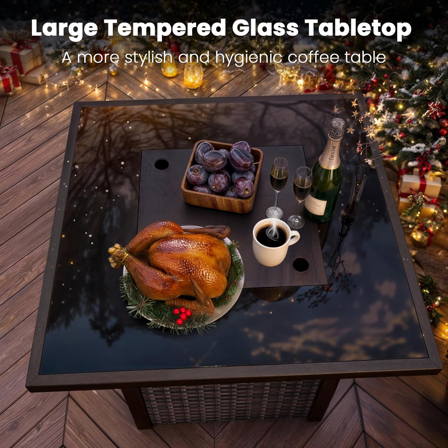 Propane Fire Pit Table, Outdoor Fire Pit Table, 28