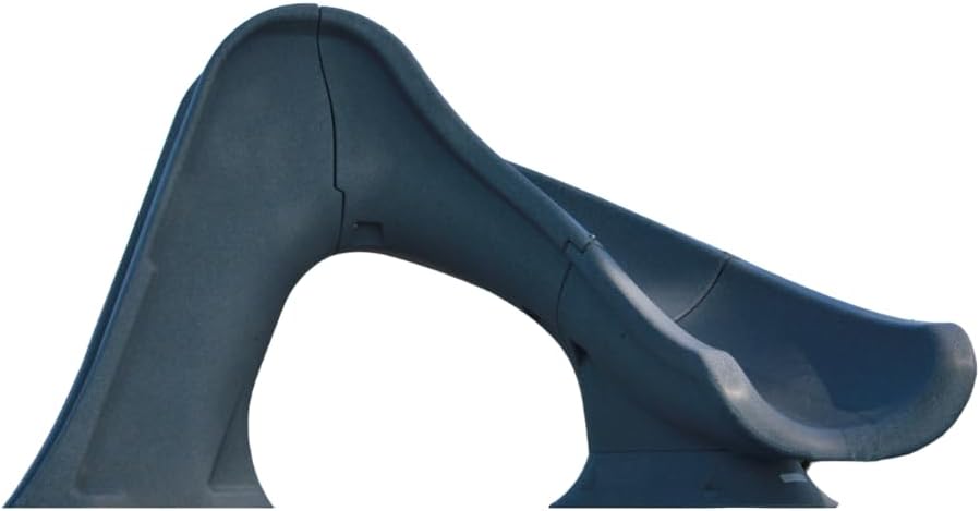 Global Pool Products Splash Inground Swimming Pool Water Slide Deck Mounted Right Curve Turn Grey GPPSSP-Grey-R