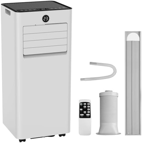 3-in-1 Portable Air Conditioner 9000 BTU Compact AC Unit with 4 Modes for Room Office and Apartment, Grey