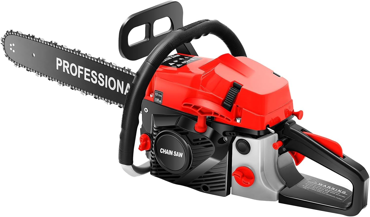 Gas Chainsaw 20 Inch 58cc, 2KW Handheld Petrol Chain Saws with Horsepower 3.53-3.6hp, 2-Stroke Gasoline Powered Chainsaw with Max. Cutting Diameter of 19.69in 10500rpm for Wood Cutting Forest Felling