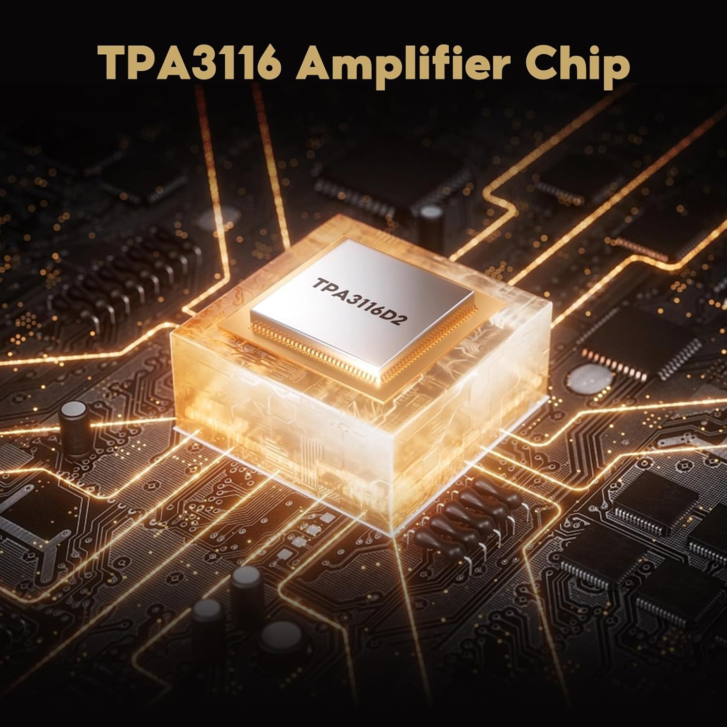 AIYIMA A01 Pro 100W x 2 Power Amplifier Bluetooth 5.1 Class D Amp TPA3116 2.0/2.1 Channel Stereo Amplifier Receiver Mini Speaker Amp with 3.5mm AUX Output + DC24V Power Adapter Black