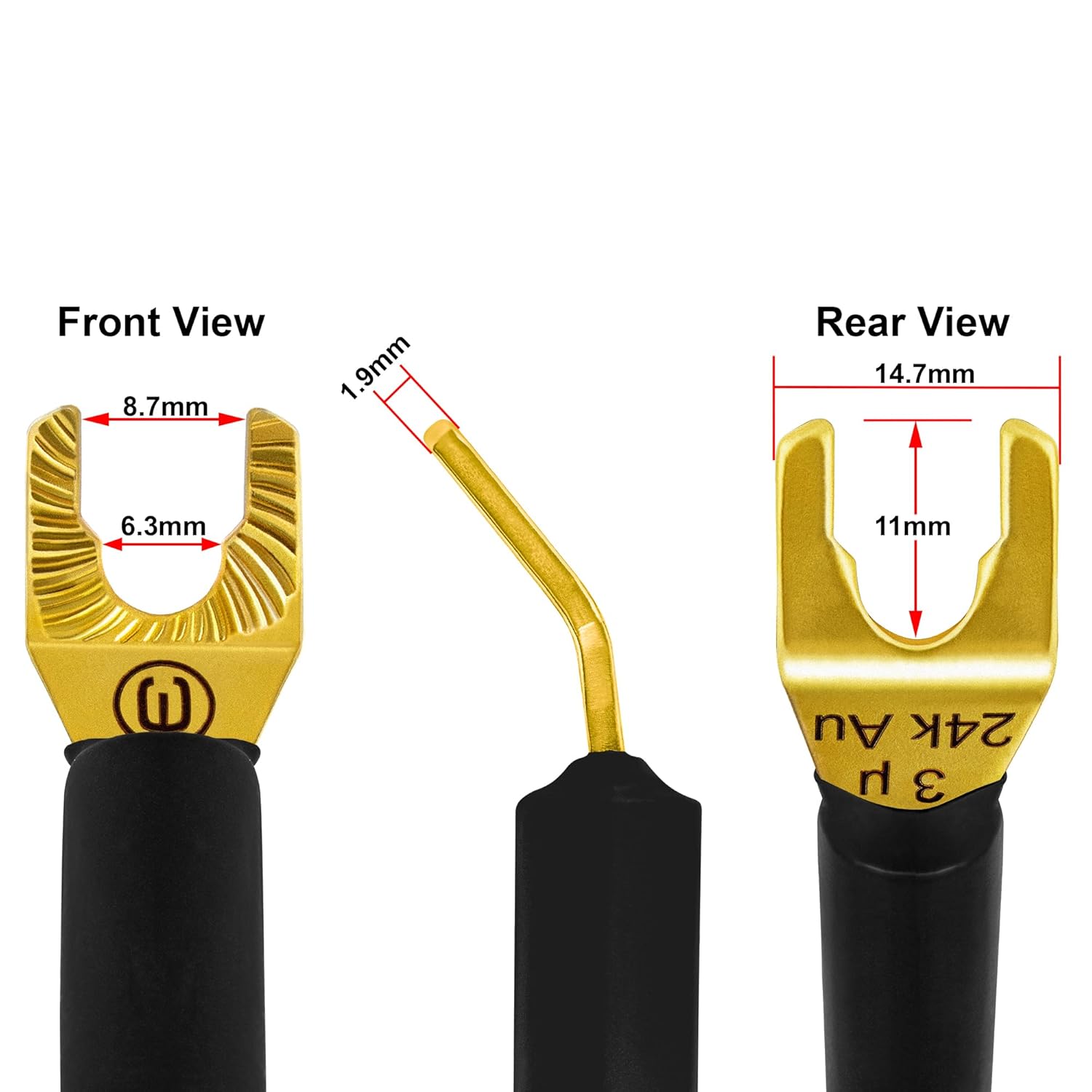 WORLDS BEST CABLES 10 Foot Ultimate - 12 AWG - Ultra-Pure OFC - Premium Audiophile HiFi Bi-Amp Speaker Cable Pair with Eminence Spade Plugs & TnBrwn Tweed Jacket