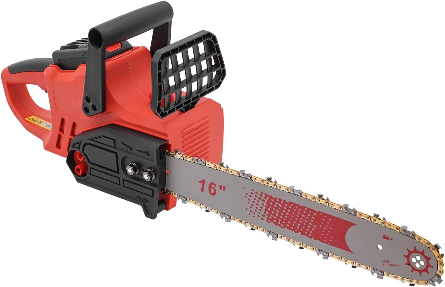 16-Inch 800W Brushless Motor Electric Chain Saw, Battery Powered Handheld Chainsaw, Cordless Electric Chain Saw for Tree Trimming and Wood Cutting