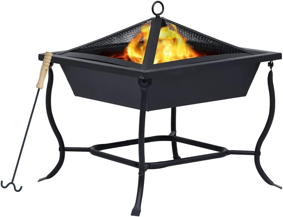 SKM Fire Pit Black 17.7