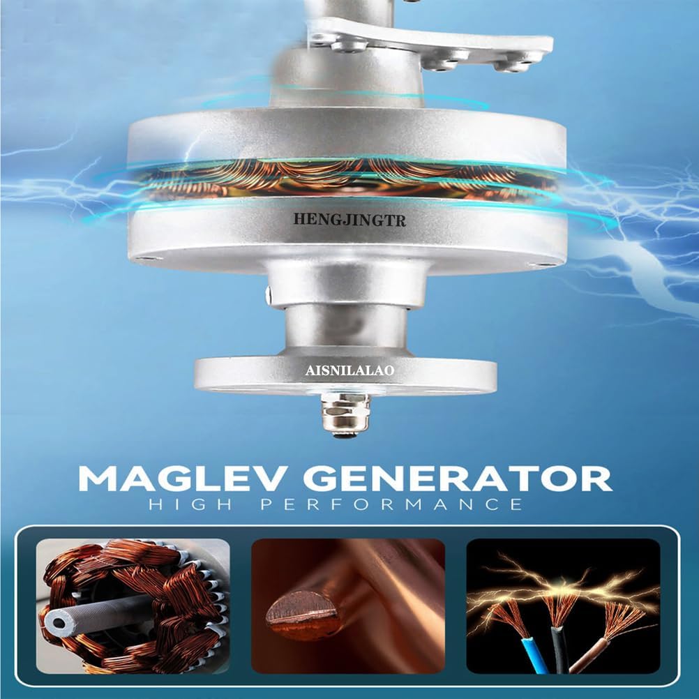 1500W Wind Turbine Generator Kit, 12V-220V Portable Vertical Helix Wind Power Turbine Generator Kit for Hybrid Solar Wind System