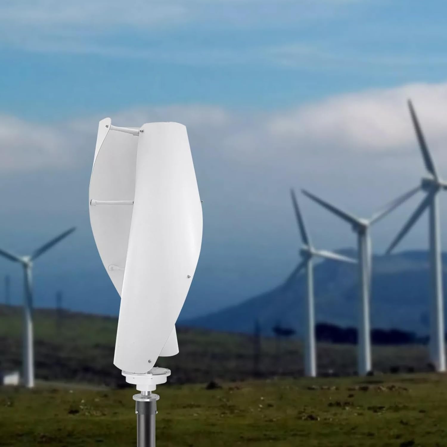 CAJUCA 5000W Spiral Magnetic Levitation Shaft Vertical Wind Turbine Wind Turbine Low Wind Speed No Noise