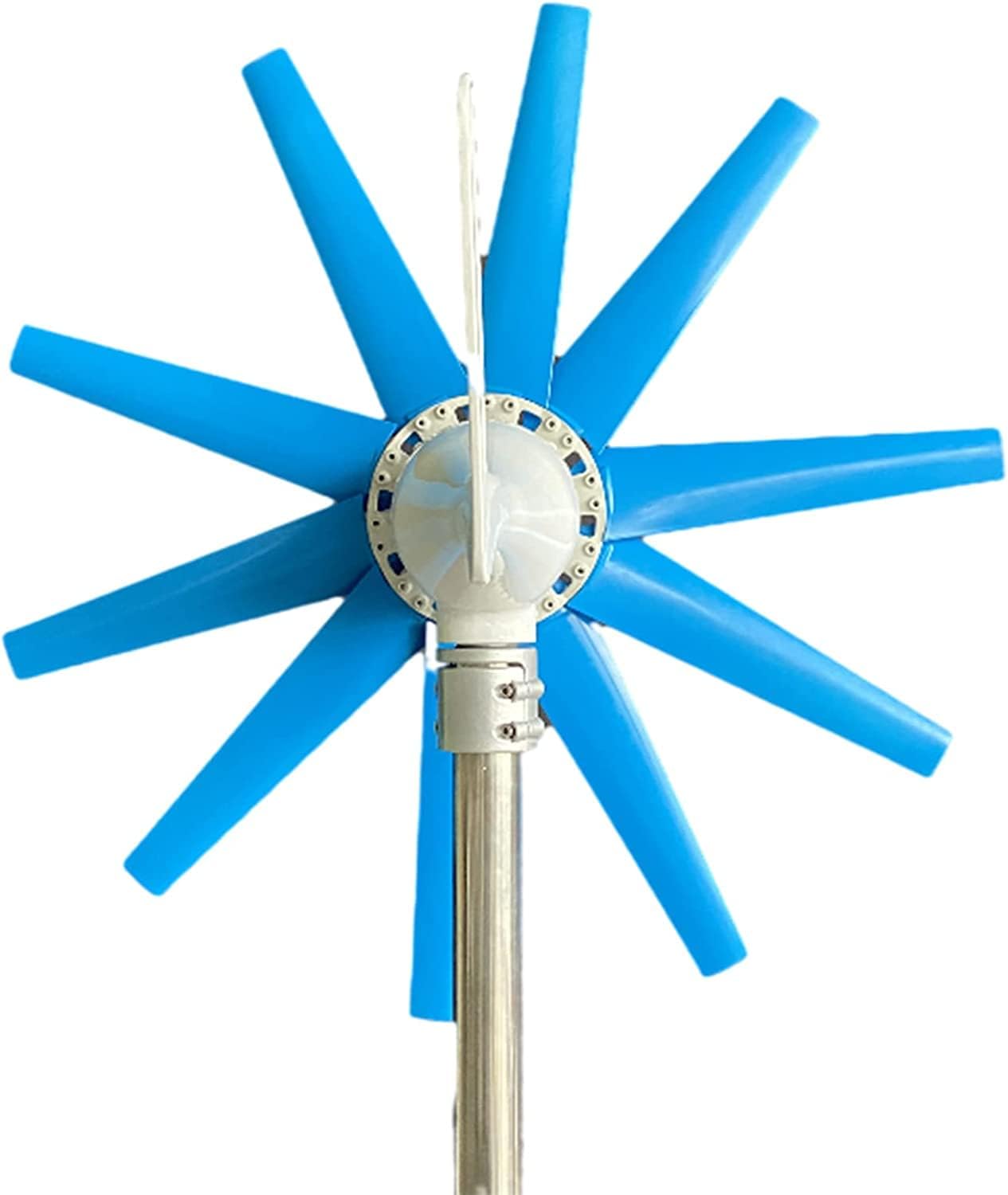 LiuSj JUnSt 8000W Wind Turbines Generator Horizontal Wind Generator,10 Blades with Charge Controller Free Wind Turbine New Energy Generator(Blue),220v