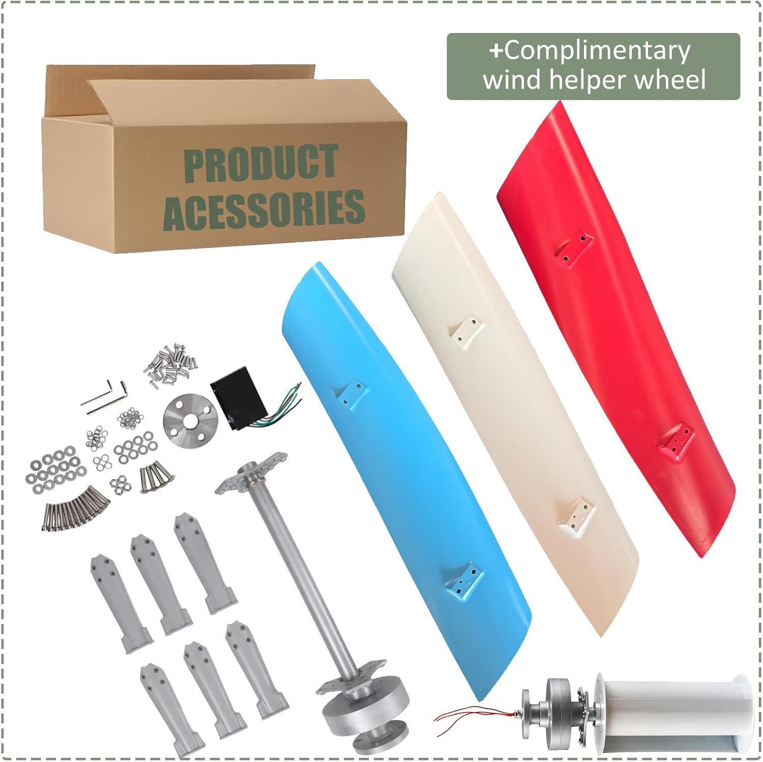 12000W Silent Vertical Wind Turbine Generator, Magnetic Levitation Energy Kit with MPPT Controller, 48V Home Wind Power Solution for Eco-Friendly Energy Supplementation