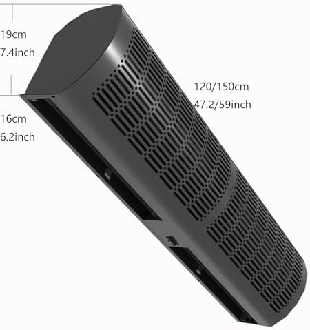 23-inch, 35-inch, 39-inch Black Commercial Silent Air Curtain Machine, Strong Ventilation, Protect The Fresh Air Indoors(150cm(59inch))