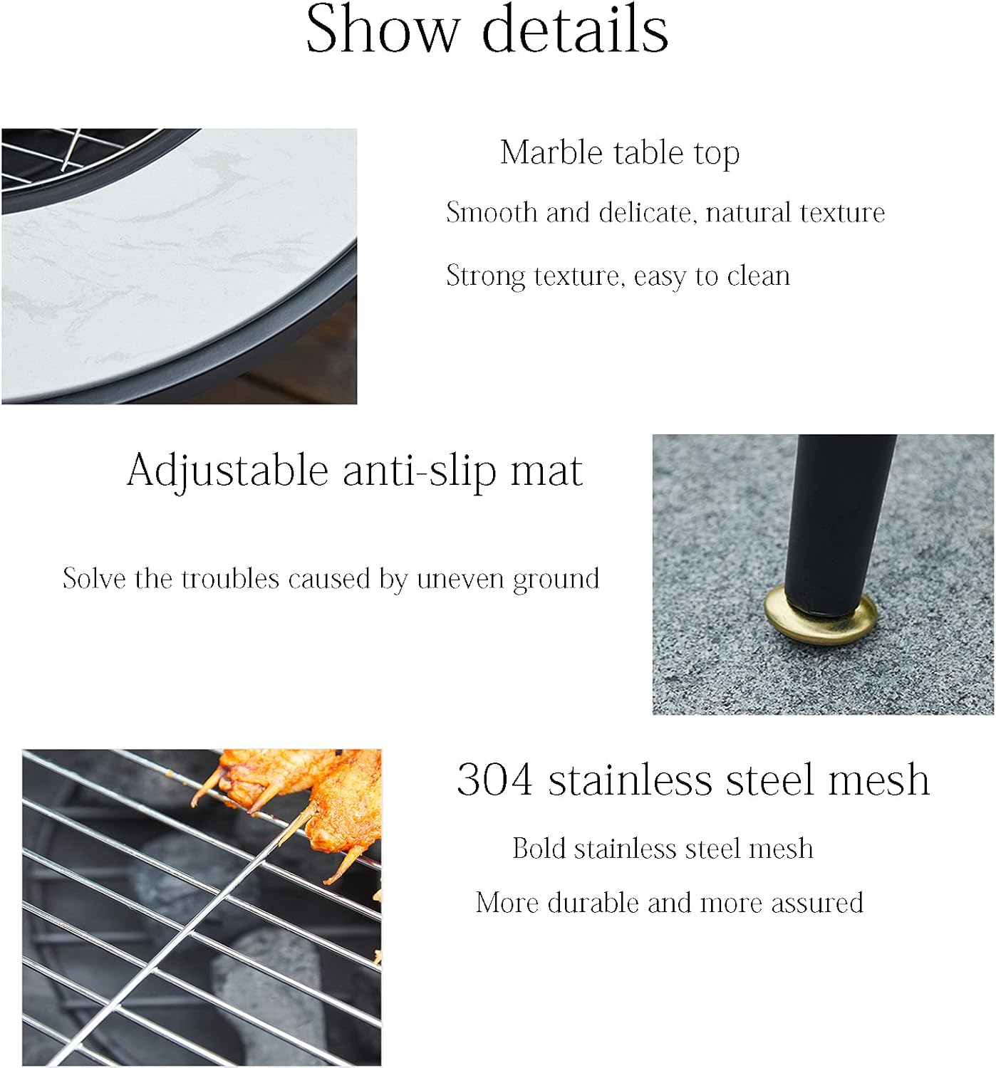 Backyard Patio Garden Fireplace Wood Burning Fire Pit BBQ Grill Firepit Bowl Outdoor Fire Pits Garden with Grill Grate 2 in 1 Fireplace for Bonfire for Camping