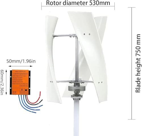 8000W Vertical Axis Wind Turbine Generator Kit, DC12V/24V Eco-Friendly Wind Power System for Home, Renewable Energy Solution, High-Efficiency Wind Generator