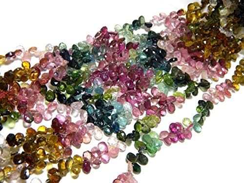 13 inch natural beads strand of 14x8mm faceted tumble chrome tourmaline gemstone beads for DIY jewelry - necklace, bracelet, earring, ring.