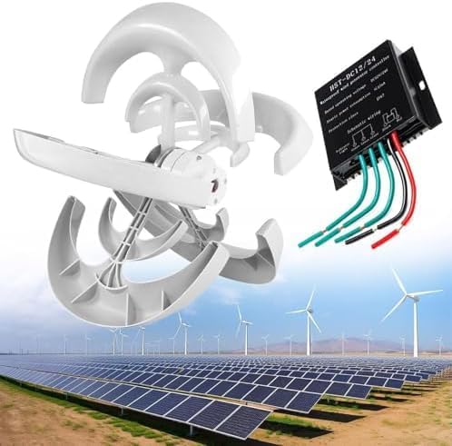 2000W Wind Turbine Generator Kit for Home Use - Horizontal & Vertical Blades with Controller - Efficient Renewable Energy Solution for Electricity Production
