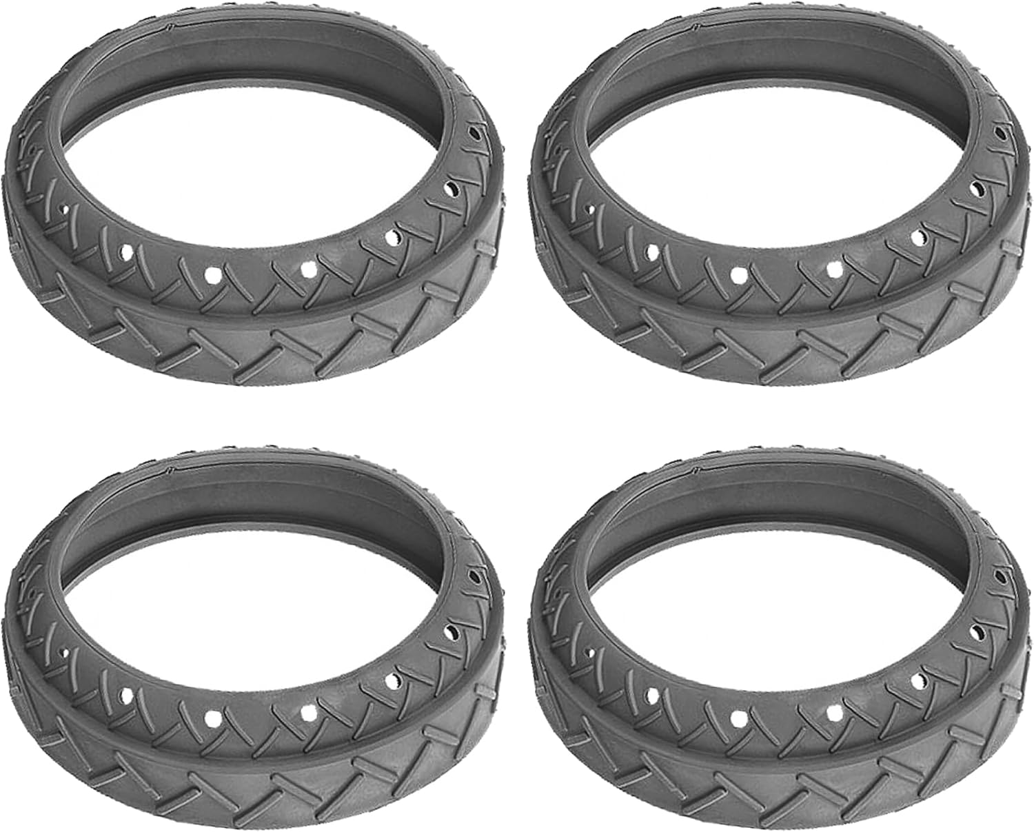 4 Pack Pool Cleaner Gray Tire Replacement for Letro Legend Platinum(R)* LLC1PMG - Swimming Pool Cleaner Accessories - Repair Parts for Pool Cleaner