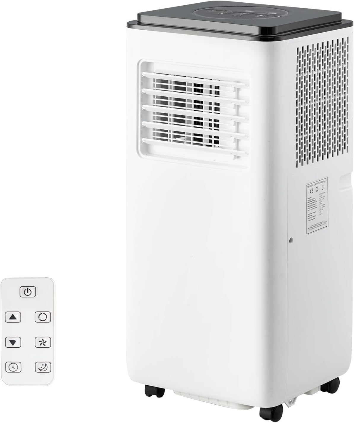 Portable Air Conditioners 8000 BTU, Remote Control AC Unit with 24H Timer, Low Noise & Energy Saving for Rooms Up to 350 Sq.Ft, Dorm, Office, Bedroom, Black & White