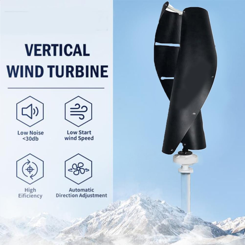 24V,BAOJUHUIKANG 48V Small Windmill Vertical Axis Wind Turbine Generator 16000W,12V-220V Wind Turbine Kit with IP67 Controller for Home Farm