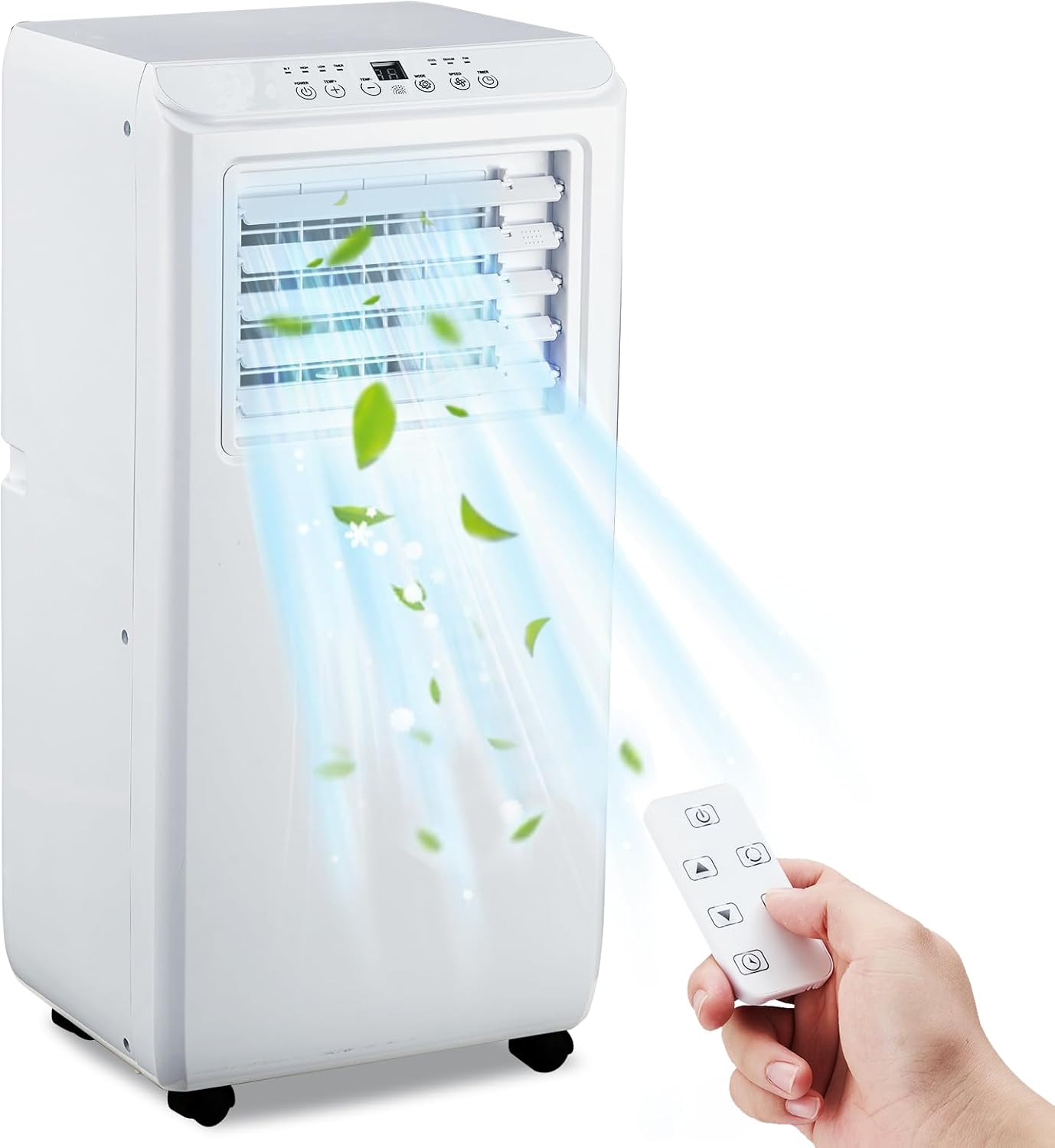 Portable Air Conditioner 3 in 1 with Remote Cool, KOKEBREN 10000 BTU(ASHRAE) / 6500 BTU (SACC), Dehumidifier & Fan Modes For Home Up To 450 Sq.Ft, Installation Kit For Room, Office, Dorm, Bedroom