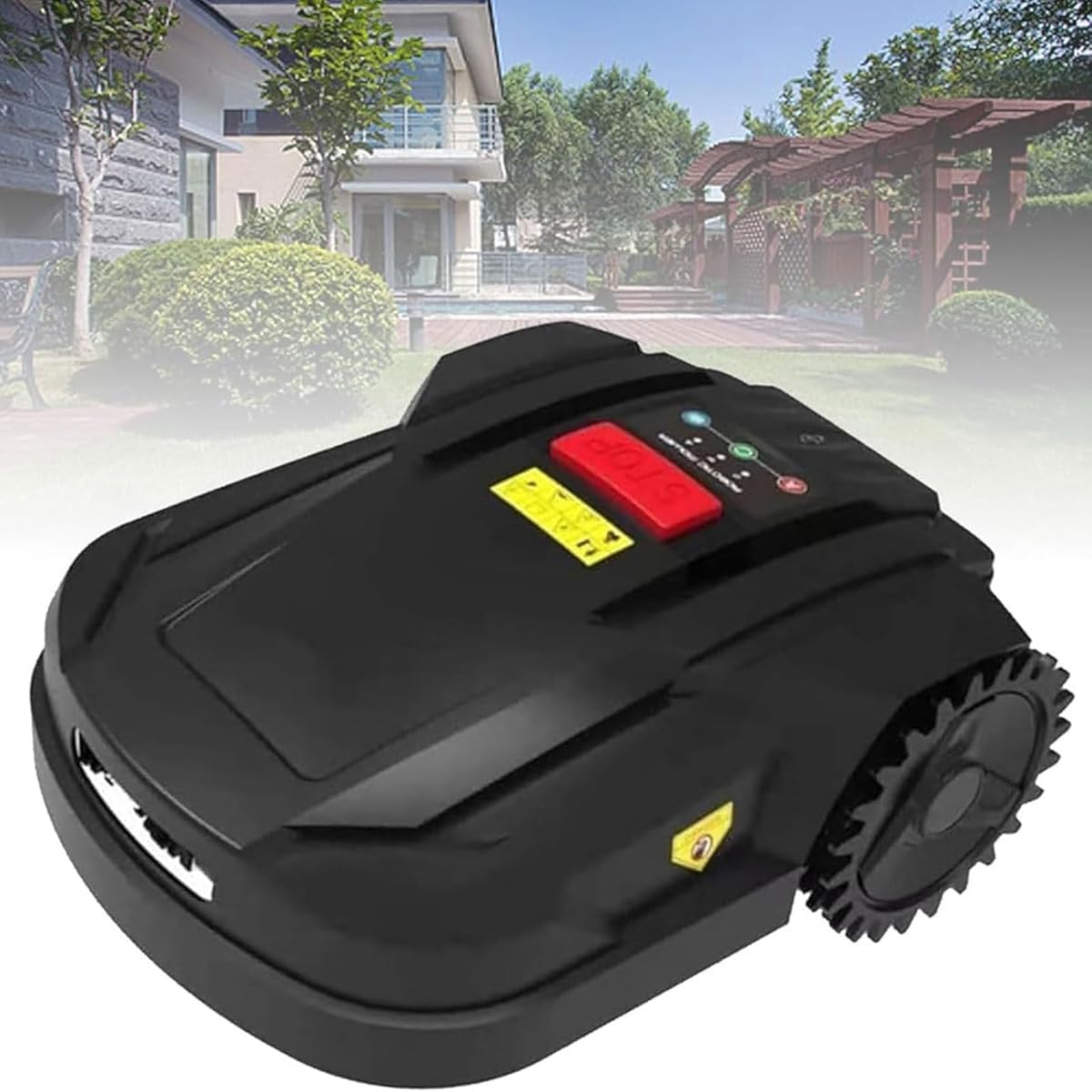 Fully Automatic Intelligent Lawn Mower,Lawnmower Robotic with APP Control,Automatic Grass Cutting Machine for 800㎡ Lawn,Auto Recharge WiFi Smartphone,for Lawns/Gardens