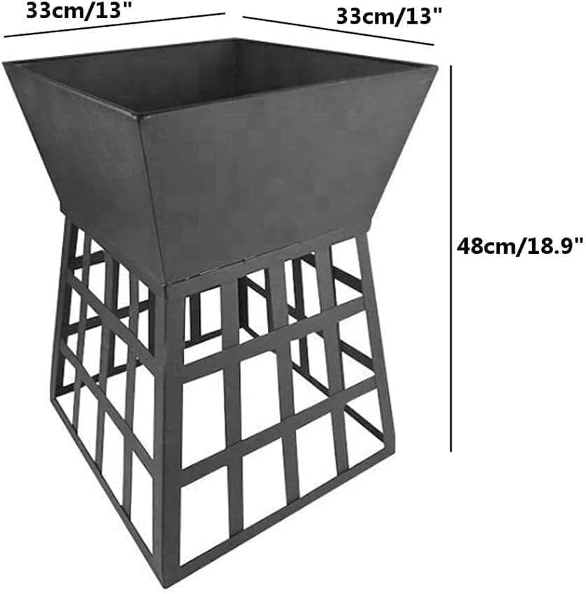 BBQ Grill Outdoor Garden Metal Charcoal Fire Pit Camping Fishing BBQ Burner Bowl Multifunction Stove Barbecue Grill Stand for Garden Patio