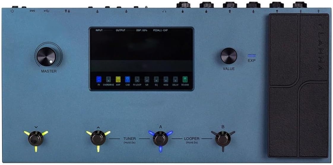 Professional Guitar Effects Pedals Multi function Effects Guitar Amplifier With LCD Touch Screen And 160 Models(With battery1)