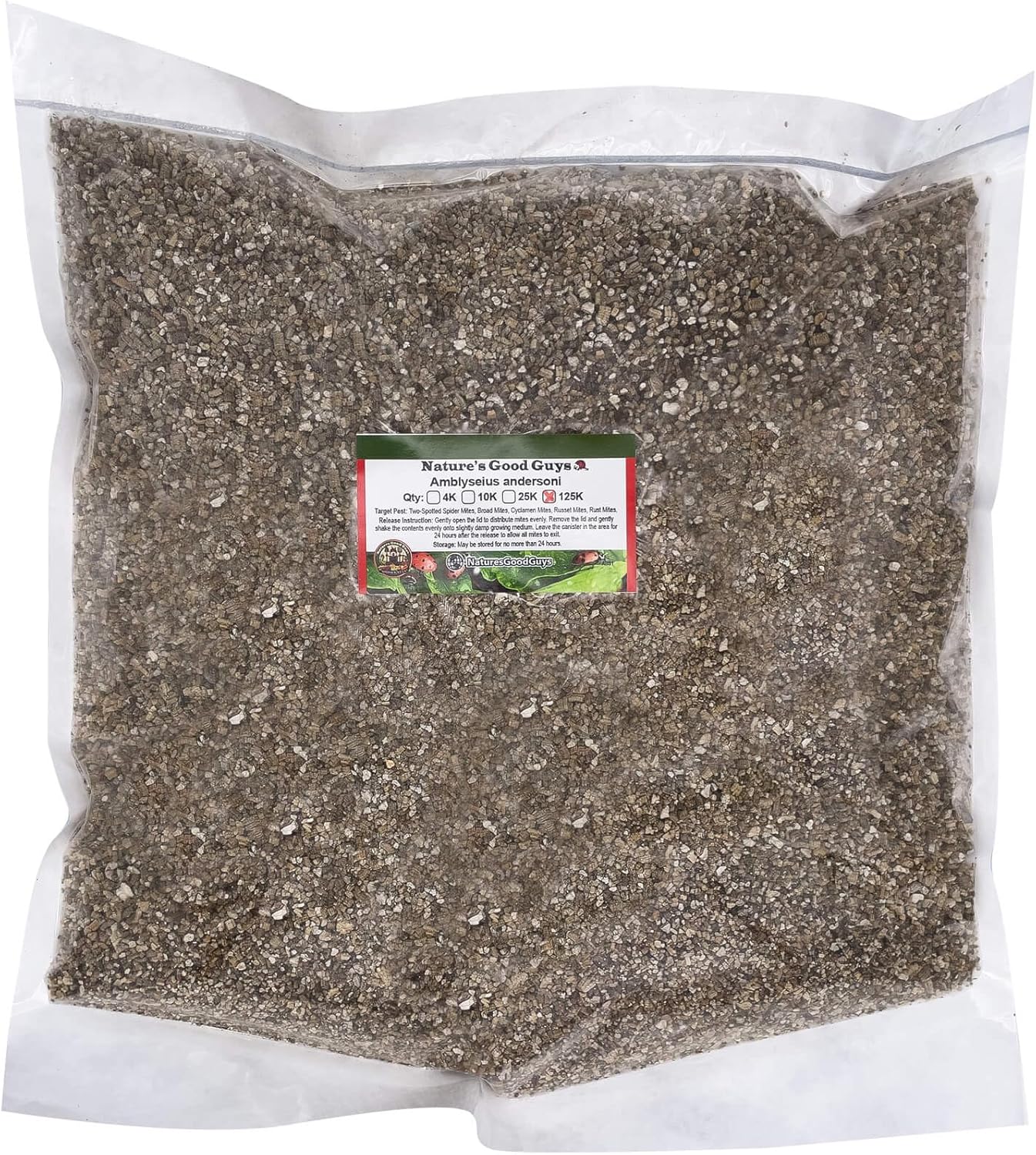 125,000 Predatory Mites Amblyseius andersoni Bottle